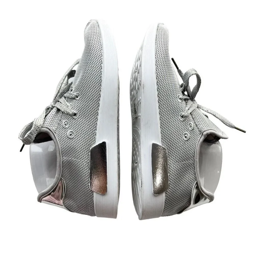 Twisted Jr Kid’s Girls Shoes Silver Lace Up Sneaker Size 4
